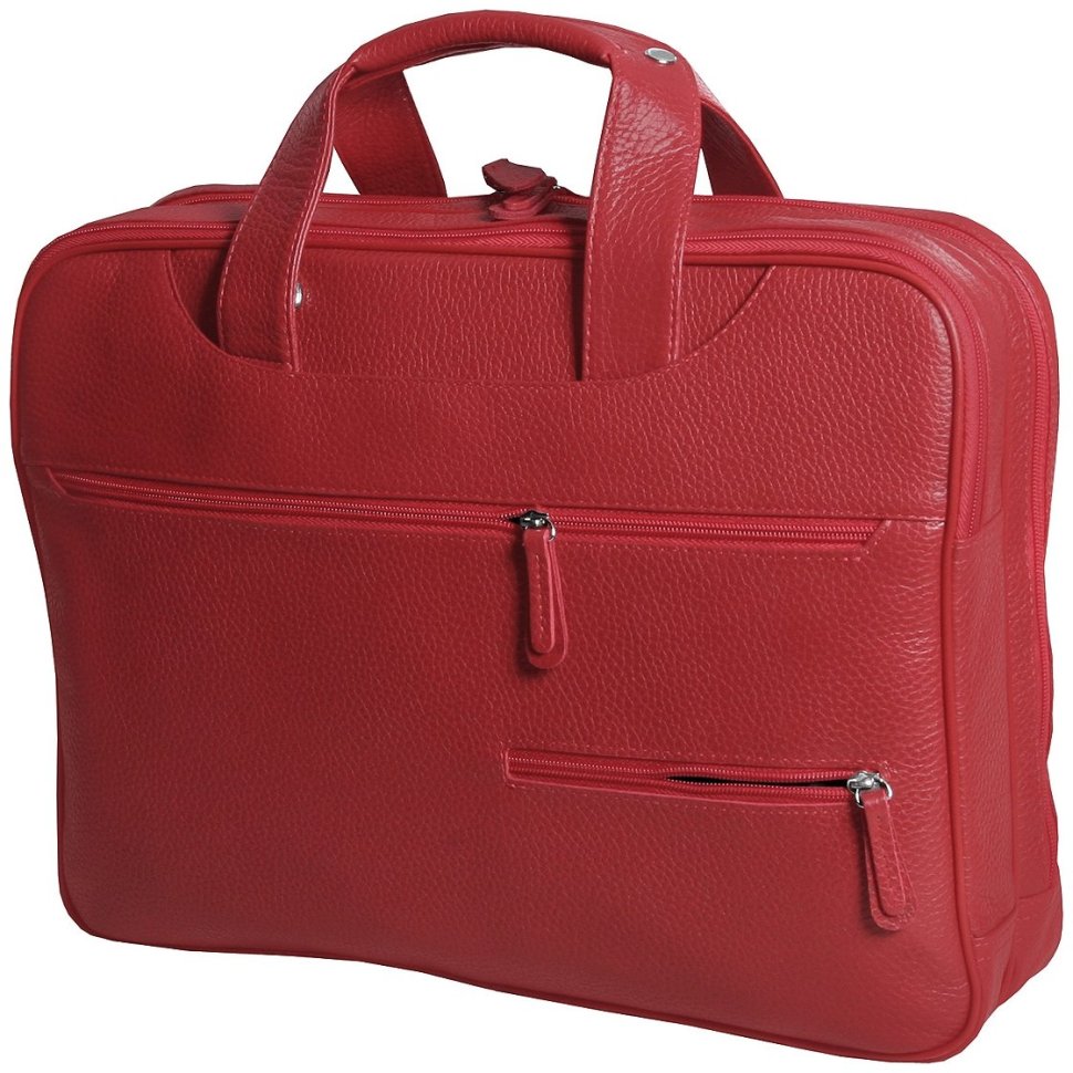 Красная сумка для ноутбука 15.6″ из натуральной кожи флотар Vip Collection 102348 modnotak фото №3