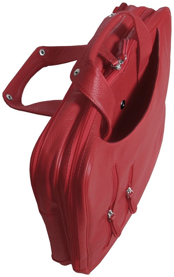 Красная сумка для ноутбука 15.6″ из натуральной кожи флотар Vip Collection 102348 modnotak фото №6