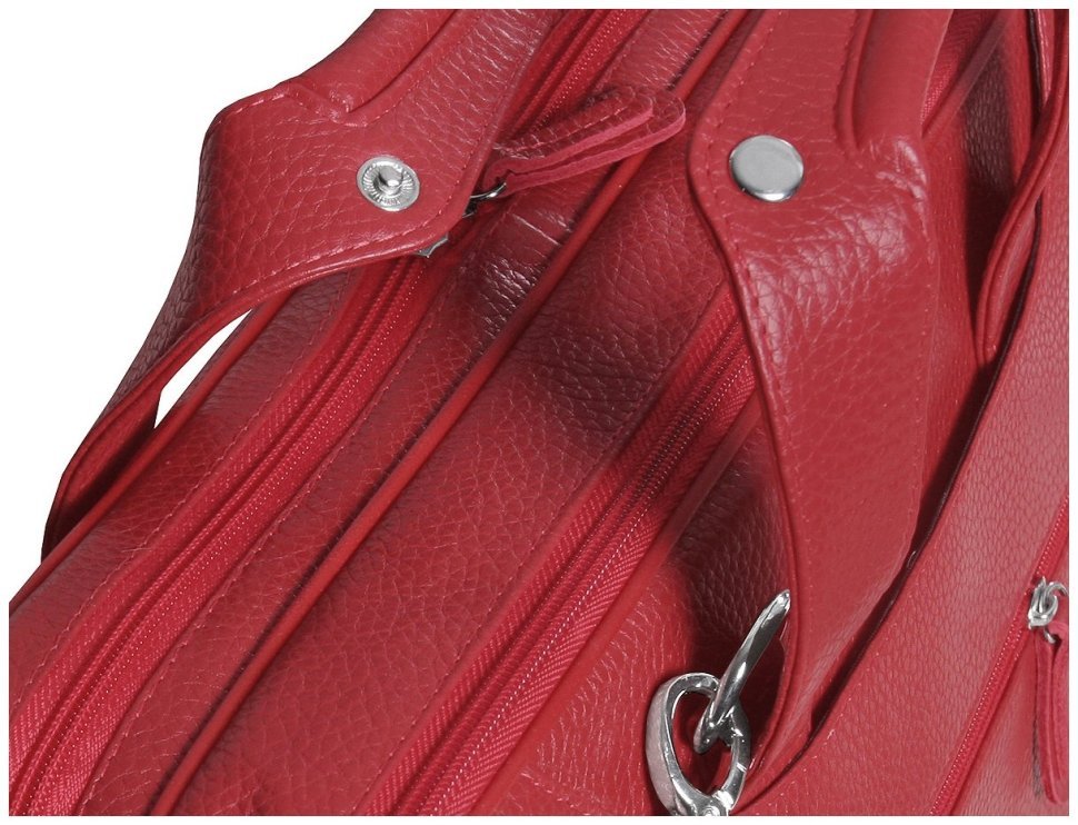 Красная сумка для ноутбука 15.6″ из натуральной кожи флотар Vip Collection 102348 modnotak фото №9