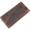 Вантажний чоловічий купюрник коричневого кольору з натуральної шкіри Vintage (14223) - 2