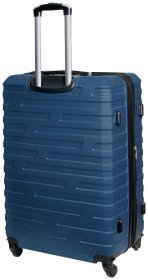 Дорожный синий чемодан Costa Brava из ABS пластика Vip Collection 102448 (110-127 л)