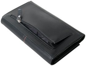 Жіночий гаманець на кнопці Beverly Hills чорного кольору Vip Collection 102548