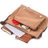 Руда чоловіча сумка для ноутбука з клапаном із текстилю Vintage (2421242) - 7