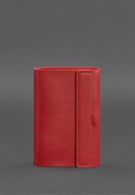 Кожаный блокнот (софт-бук) красного цвета с фиксацией на магниты BlankNote (42848)