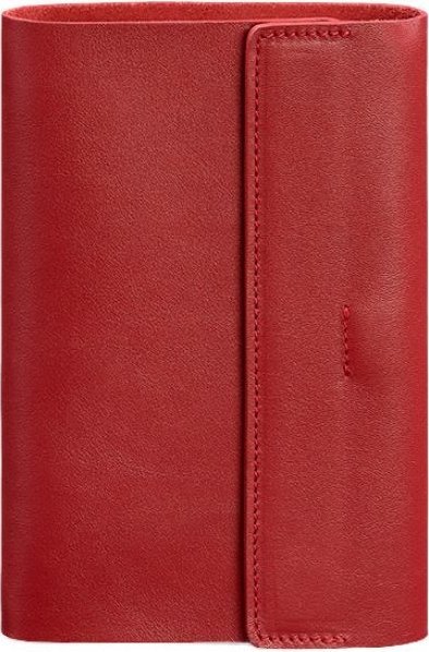 Кожаный блокнот (софт-бук) красного цвета с фиксацией на магниты BlankNote (42848)