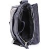 Темно-синяя мужская сумка из винтажной кожи с клапаном SHVIGEL (11015) - 6