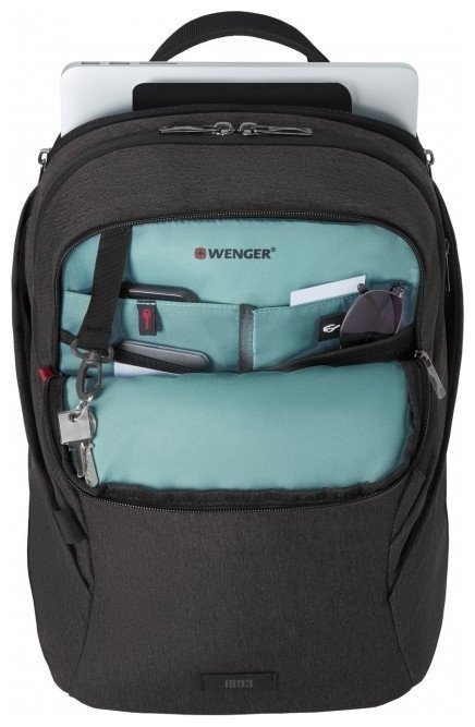 Компактный рюкзак на каждый день из прочного текстиля с отделением для ноутбука до 16" Wenger MX Light серого цвета 103548 фото №7 Компактный рюкзак на каждый день из прочного текстиля с отделением для ноутбука до 16" Wenger MX Light серого цвета 103548 modnotak фото №7