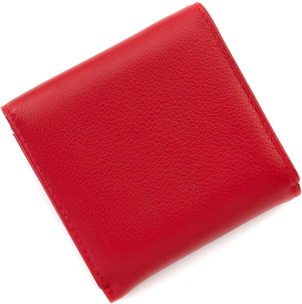 Миниатюрный женский кожаный кошелечек красного цвета Marco Coverna (17506)