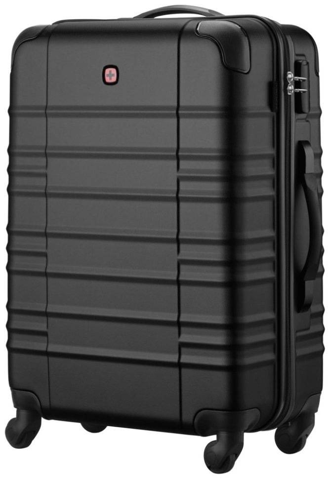Валіза Wenger, Amplar, середня, пластик, 4 колеса, чорна modnotak фото №3