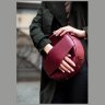 Бордова сумка-рюкзак круглої форми з натуральної шкіри BlankNote Maxi (12729) - 2