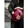 Бордовая сумка-рюкзак круглой формы из натуральной кожи BlankNote Maxi (12729) - 2