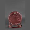 Бордова сумка-рюкзак круглої форми з натуральної шкіри BlankNote Maxi (12729) - 7