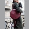 Бордова сумка-рюкзак круглої форми з натуральної шкіри BlankNote Maxi (12729) - 10
