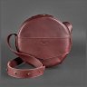 Бордова сумка-рюкзак круглої форми з натуральної шкіри BlankNote Maxi (12729) - 4