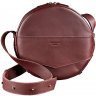 Бордовая сумка-рюкзак круглой формы из натуральной кожи BlankNote Maxi (12729) - 1