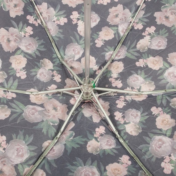 Мини зонт женский Fulton Tiny-2 L501 Rococo Rose (механика, складной, черный с принтом цветков) 93848 modnotak фото №8