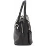 Женская маленькая сумка черного цвета из натуральной кожи с короткими ручками KARYA (15935) - 3