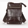 Коричневая мужская сумка через плечо из качественной кожи Vintage (20097) - 1