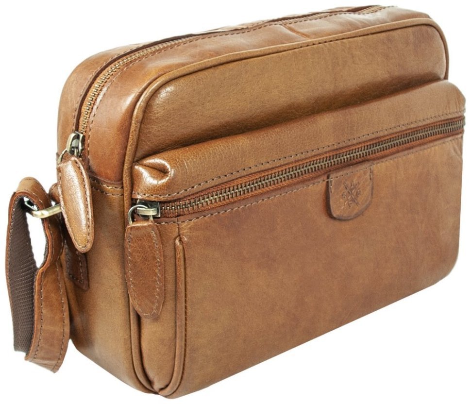 Сумка из натуральной гладкой кожи через плечо Ashwood T72 коричневого цвета 94348 фото №2 Сумка из натуральной гладкой кожи через плечо Ashwood T72 коричневого цвета 94348 modnotak фото №2