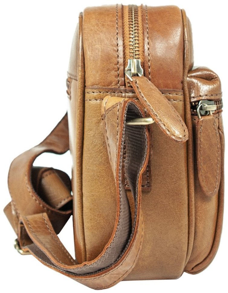 Сумка из натуральной гладкой кожи через плечо Ashwood T72 коричневого цвета 94348 фото №3 Сумка из натуральной гладкой кожи через плечо Ashwood T72 коричневого цвета 94348 modnotak фото №3