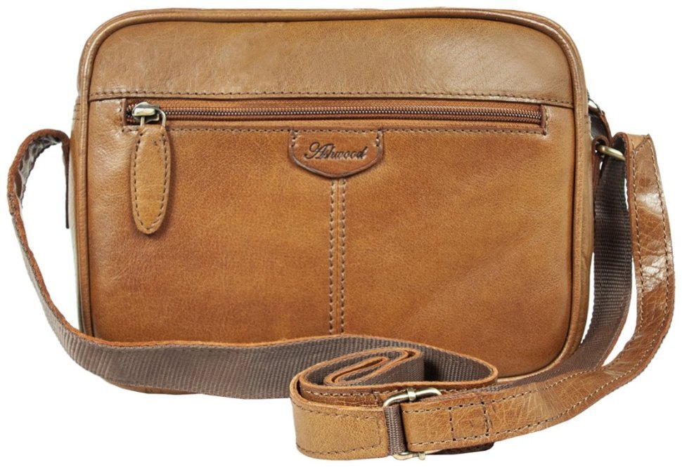 Сумка из натуральной гладкой кожи через плечо Ashwood T72 коричневого цвета 94348 фото №4 Сумка из натуральной гладкой кожи через плечо Ashwood T72 коричневого цвета 94348 modnotak фото №4