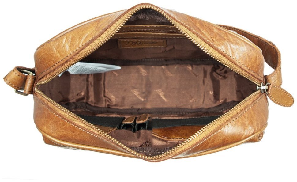 Сумка из натуральной гладкой кожи через плечо Ashwood T72 коричневого цвета 94348 фото №7 Сумка из натуральной гладкой кожи через плечо Ashwood T72 коричневого цвета 94348 modnotak фото №7