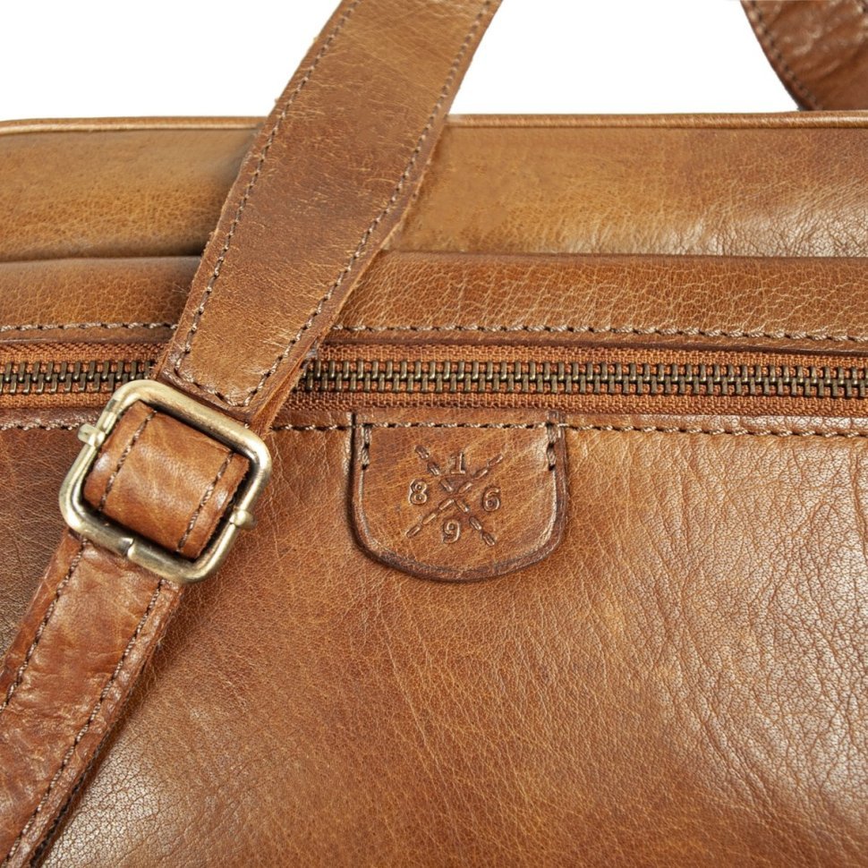 Сумка из натуральной гладкой кожи через плечо Ashwood T72 коричневого цвета 94348 фото №9 Сумка из натуральной гладкой кожи через плечо Ashwood T72 коричневого цвета 94348 modnotak фото №9