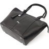 Класична жіноча сумка середнього розміру із чорної шкіри KARYA (2420834) - 3