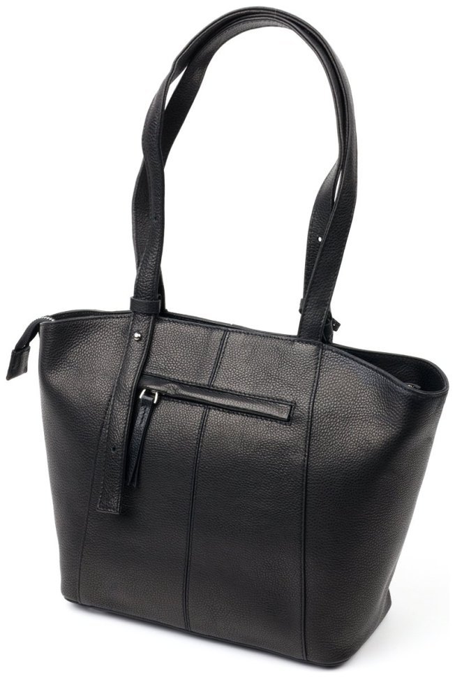 Классическая женская сумка среднего размера из черной кожи KARYA (2420834) фото №22 Классическая женская сумка среднего размера из черной кожи KARYA (2420834) modnotak фото №22