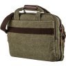 Горизонтальна текстильна сумка для ноутбука зеленого кольору Vintage (20185) - 2