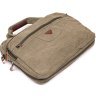 Горизонтальная текстильная сумка для ноутбука зеленого цвета Vintage (20185) - 6