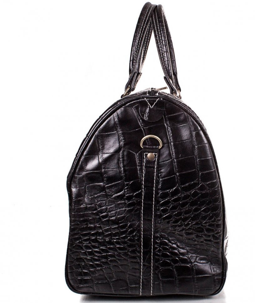 Чорна дорожня сумка на блискавці з натуральної шкіри Desisan (505-111)