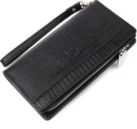 Сучасний чоловічий гаманець-клатч із натуральної шкіри на зап'ясті KARYA (2421134)