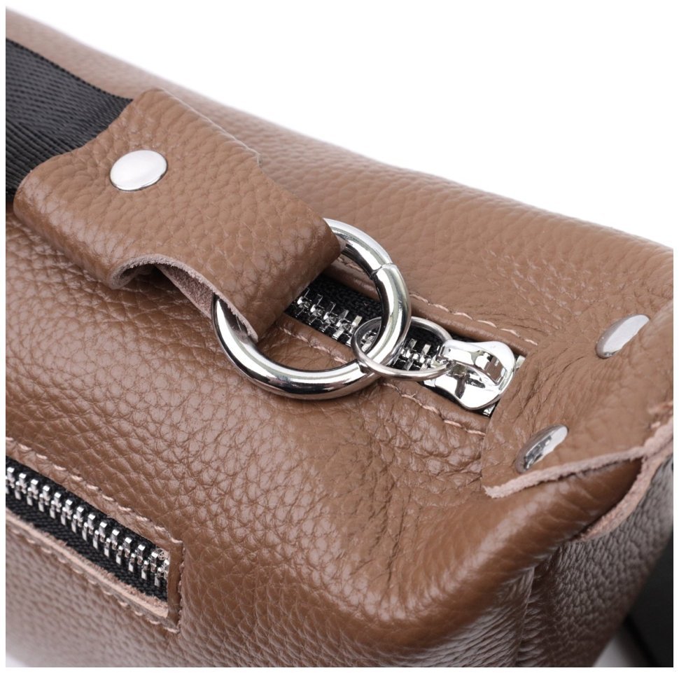 Кожаная женская сумка через плечо Vintage 94848 коричневого цвета modnotak фото №9