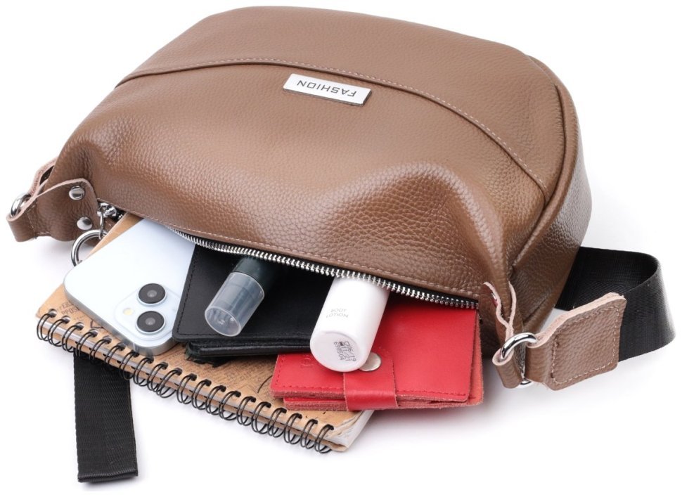 Кожаная женская сумка через плечо Vintage 94848 коричневого цвета modnotak фото №10