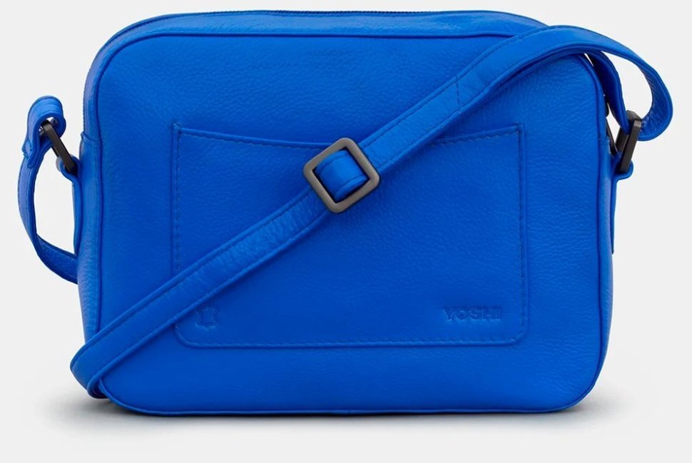 Кожаная женская кроссбоди сумка синего цвета Yoshi YB240 6 Belmont 94948 (Великобритания) modnotak фото №2