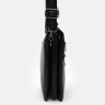 Чорна чоловіча сумка-барсетка з гладкої шкіри з ручкою та плечовим ременем Ricco Grande (21387) - 4