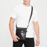 Чорна чоловіча сумка-барсетка з гладкої шкіри з ручкою та плечовим ременем Ricco Grande (21387) - 6