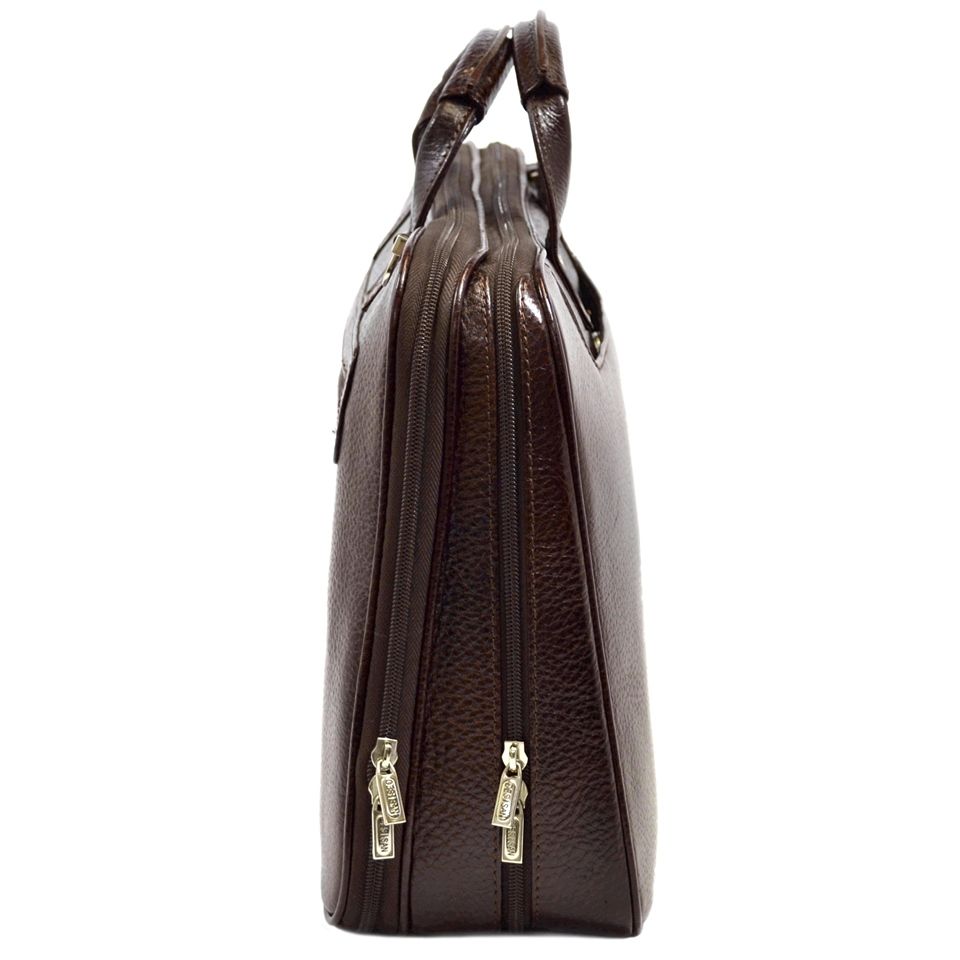 Деловая кожаная сумка с ручками и ремнем на плечо Desisan (11634)