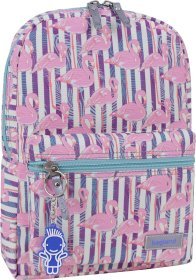 Вместительный цветной рюкзак из текстиля с принтом фламинго Bagland (55548)