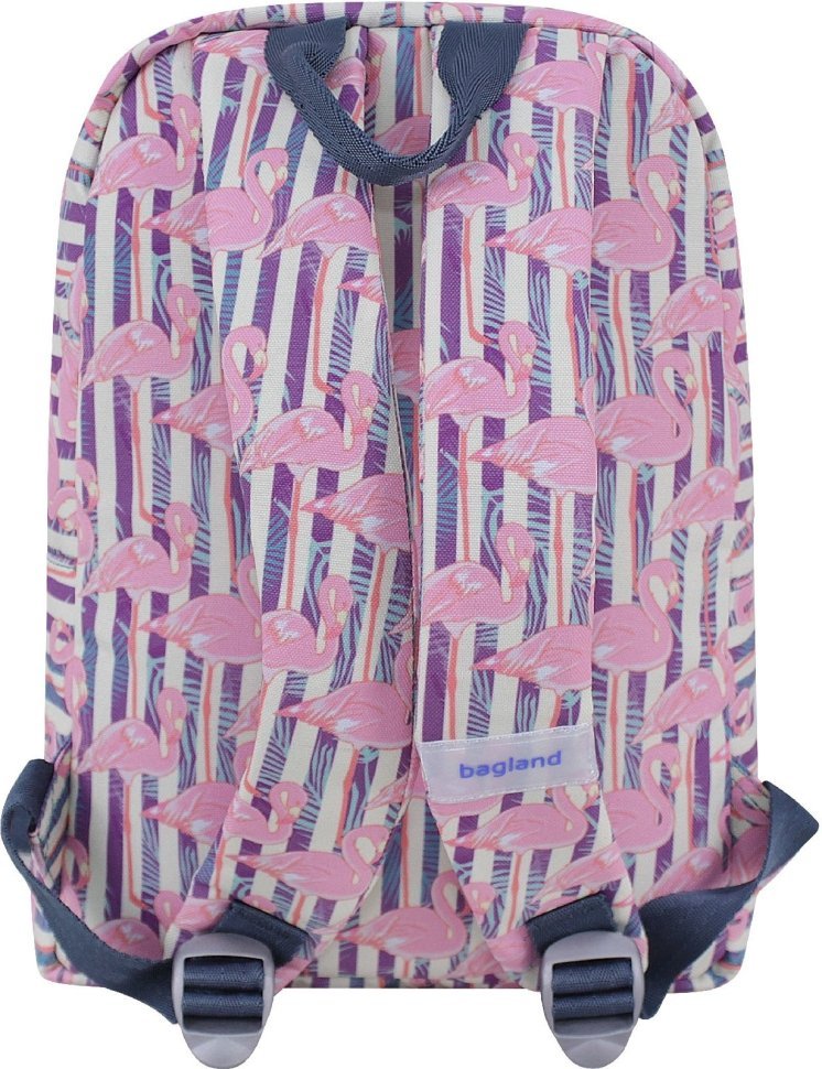 Місткий кольоровий рюкзак із текстилю з принтом фламінго Bagland (55548)
