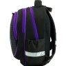 Модний шкільний рюкзак із чорного текстилю на три відділення Bagland Butterfly 55648 - 2