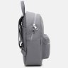 Функціональний жіночий рюкзак середнього розміру із натуральної шкіри сірого кольору Ricco Grande (21312) - 4