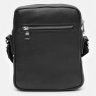 Удобная мужская кожаная сумка-планшет на плечо черного цвета Ricco Grande (19276) - 3
