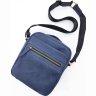 Компактна наплічна чоловіча сумка синього кольору з ручкою VATTO (11790) - 2