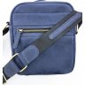 Компактна наплічна чоловіча сумка синього кольору з ручкою VATTO (11790) - 5
