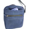 Компактная наплечная мужская сумка синего цвета с ручкой VATTO (11790) - 6