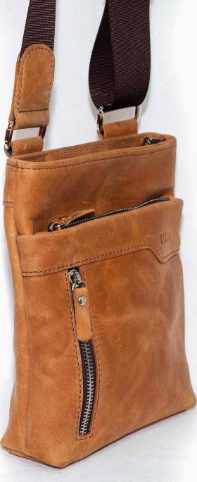 Стильная мужская сумка планшет рыжего цвета VATTO (11889) - 2