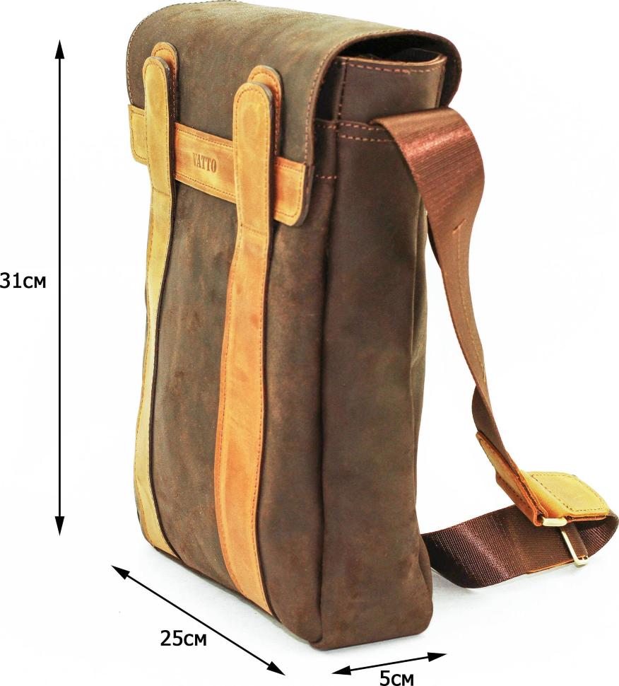 Чоловіча вінтажна сумка з натуральної шкіри VATTO (11989)