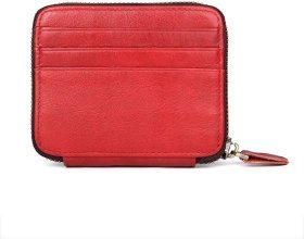 Комплектна жіноча візитниця з натуральної шкіри червоного кольору Vintage (2414959)